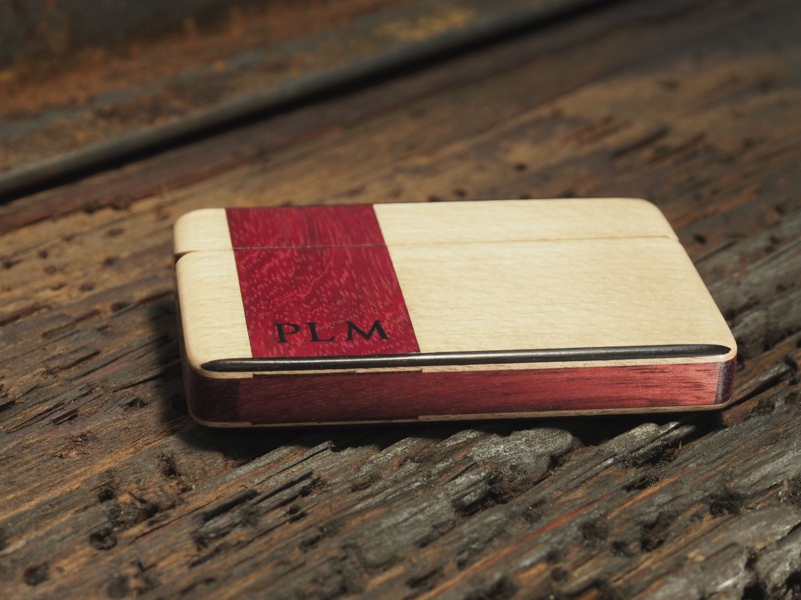 Buy Custom Made Wood Wallet And Business Card Holder, made to order