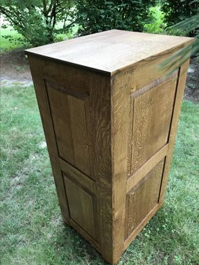 Custom Made Four-Drawer File Cabinet In Quartersawn White Oak