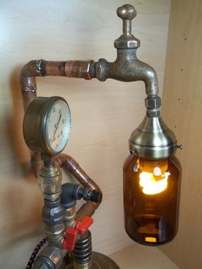 Custom Made Industrial Steampunk Repurposed Upcycled Vintage Optimus No. 100 Camp Stove Table Lamp