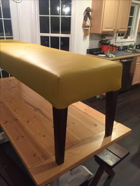Custom Made Modern Leather Dining Bench