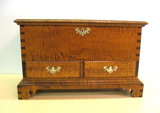 Custom Made Tiger Maple Chest With Drawers