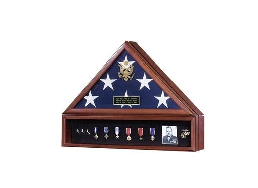 Custom Made Presidential Flag Case And Medal Display Case