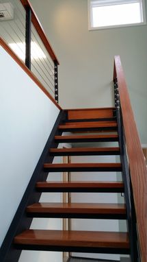 Custom Made Custom Steel And Oak Stairway