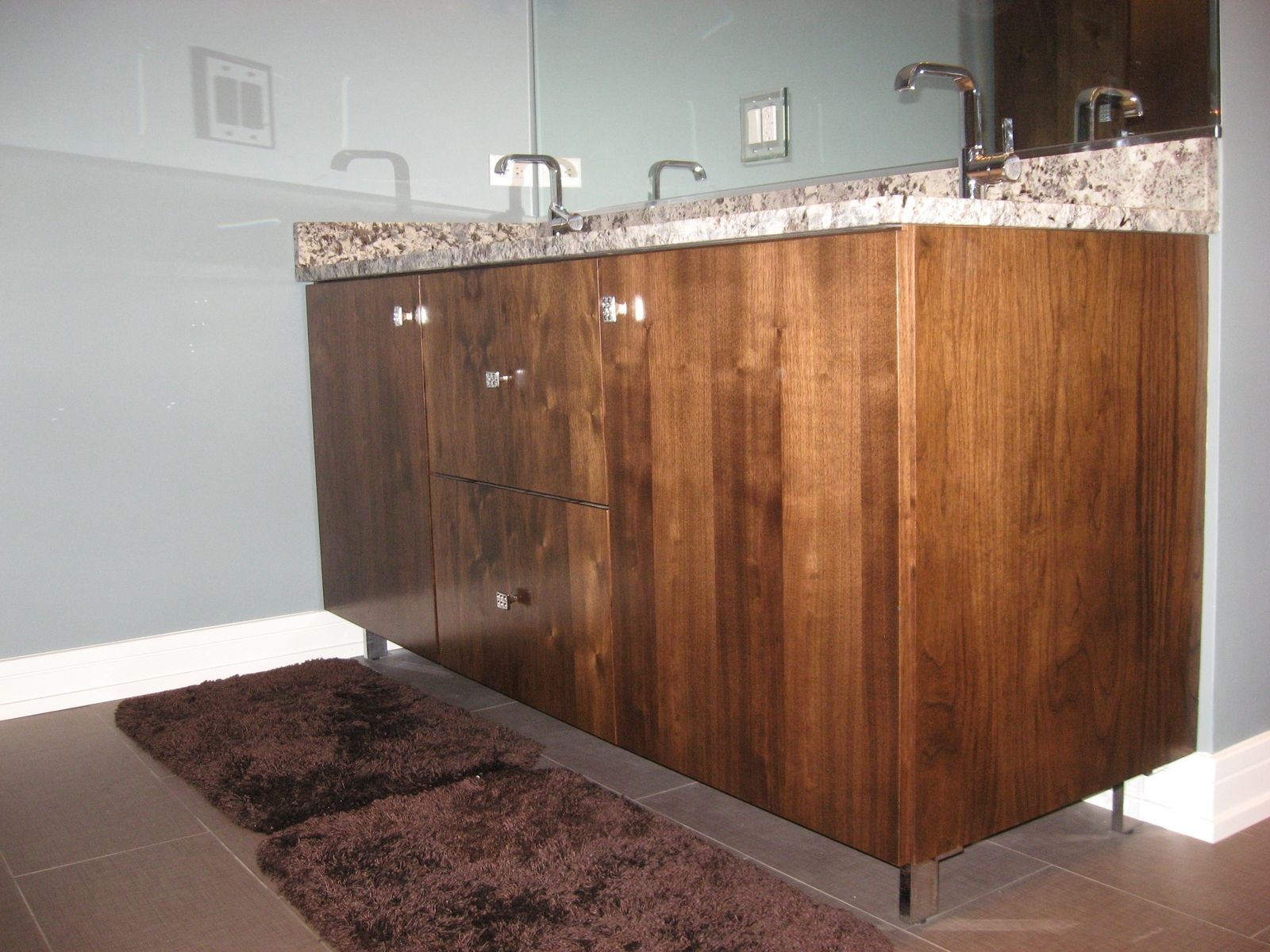 Custom Made Walnut Vanities by Peabody Enterprises, Inc.