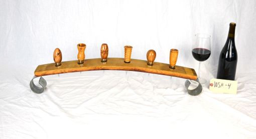 Custom Made Wine Bottle Stopper Holder - Pont Du Six - Made From Retired California Wine Barrels