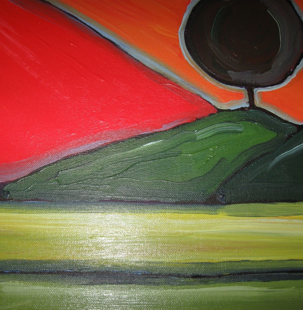 Hand Crafted Large Abstract Landscape Original Acrylic On Canvas by Brooke Howie Paintings