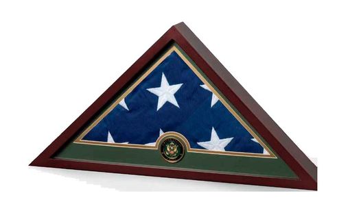 Custom Made Flag Frame - Army, Army Flag Display Case