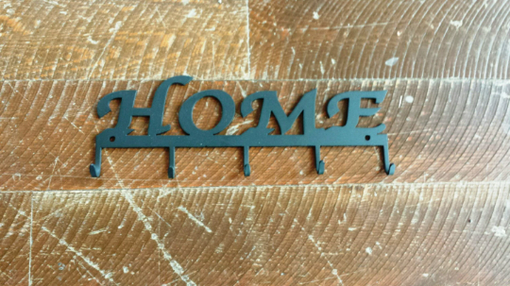 Custom Made Metal "Home" Key Rack Holder