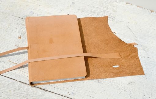 Custom Made Handmade Leather Bound Travel Journal Tan Goatskin Legal Diary Watercolor Notebook