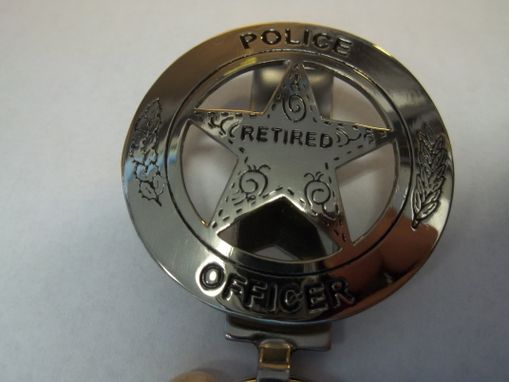 Custom Made Retired Police Officer Key Ring