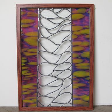 Custom Made Abstract Stained Glass Hanging Window