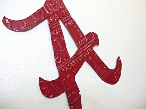 Custom Made Alabama Crimson Tide Roll Tide License Plate Sculpture