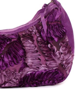 Custom Made Wisteria Custom Purple Leather Hobo Handbag Shoulder Bag By Bbeauty Designs