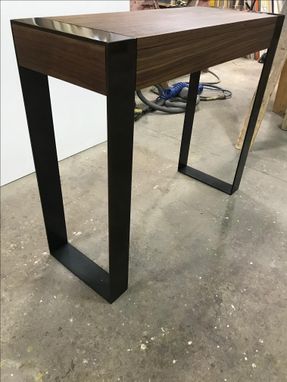 Custom Made Floating Black Walnut Entry Table