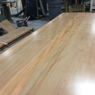 Custom Made Modern Dining, Tiger Maple, 8 Feet Long, Ready To Deliver