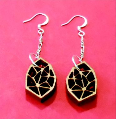 Custom Made Laser Cut Wooden Earrings