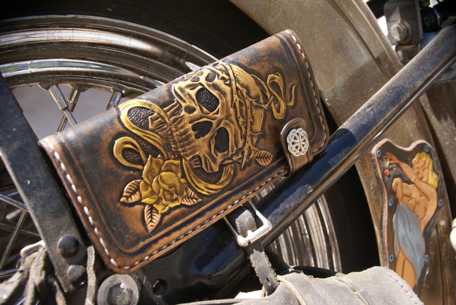 Buy a Handmade Chain Wallet (Biker Wallet,Leather Wallet,Trucker Wallet,Skull Wallet,Motorcycle ...