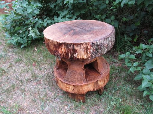 Custom Made Log Stool Or Sidetable