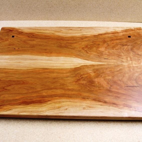 Hand Crafted Cherry Wood Book Matched Cutting Board/Serving Tray by ...