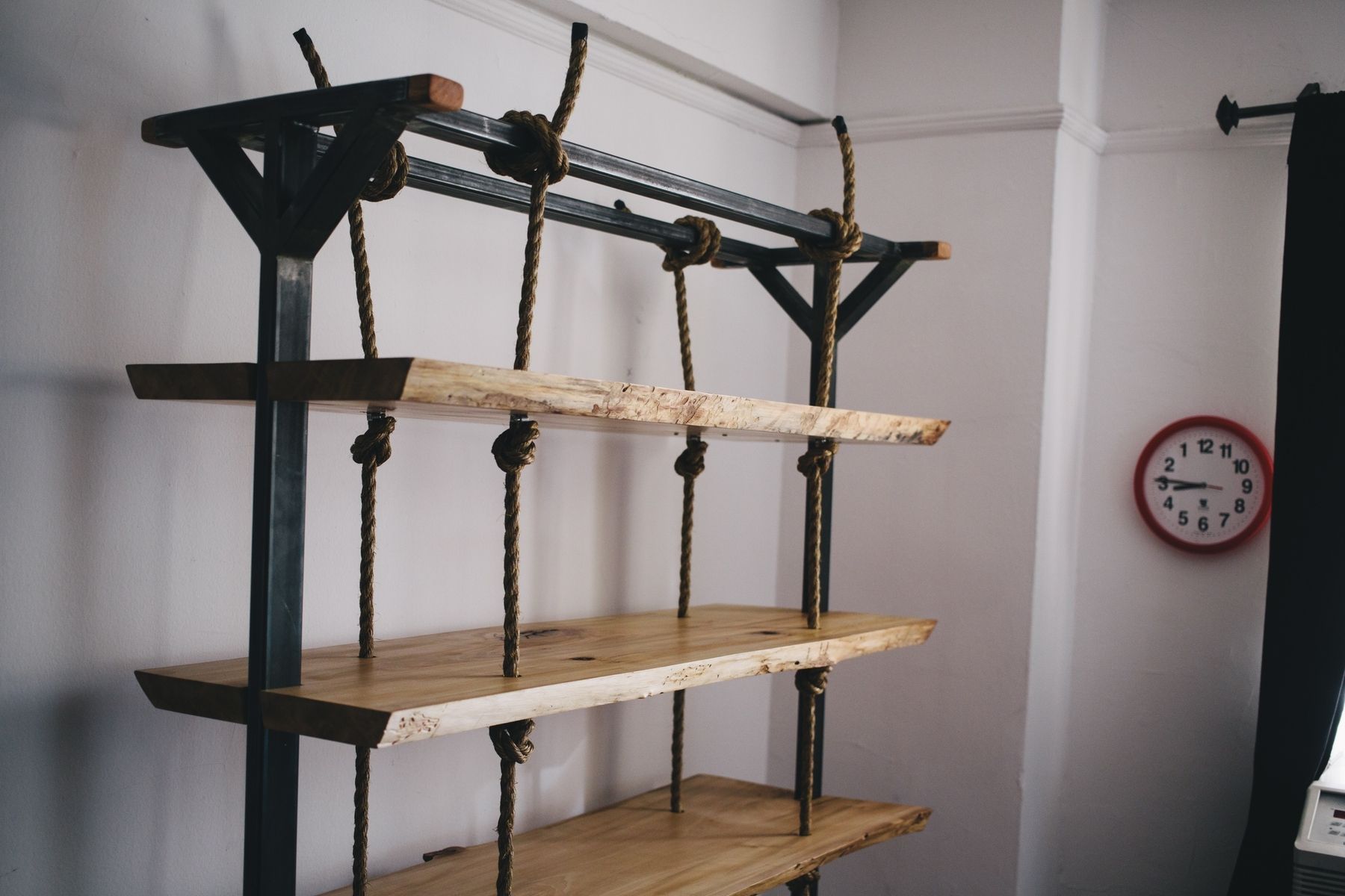 Hand Made Custom Hanging Shelf by Left To Right Furniture