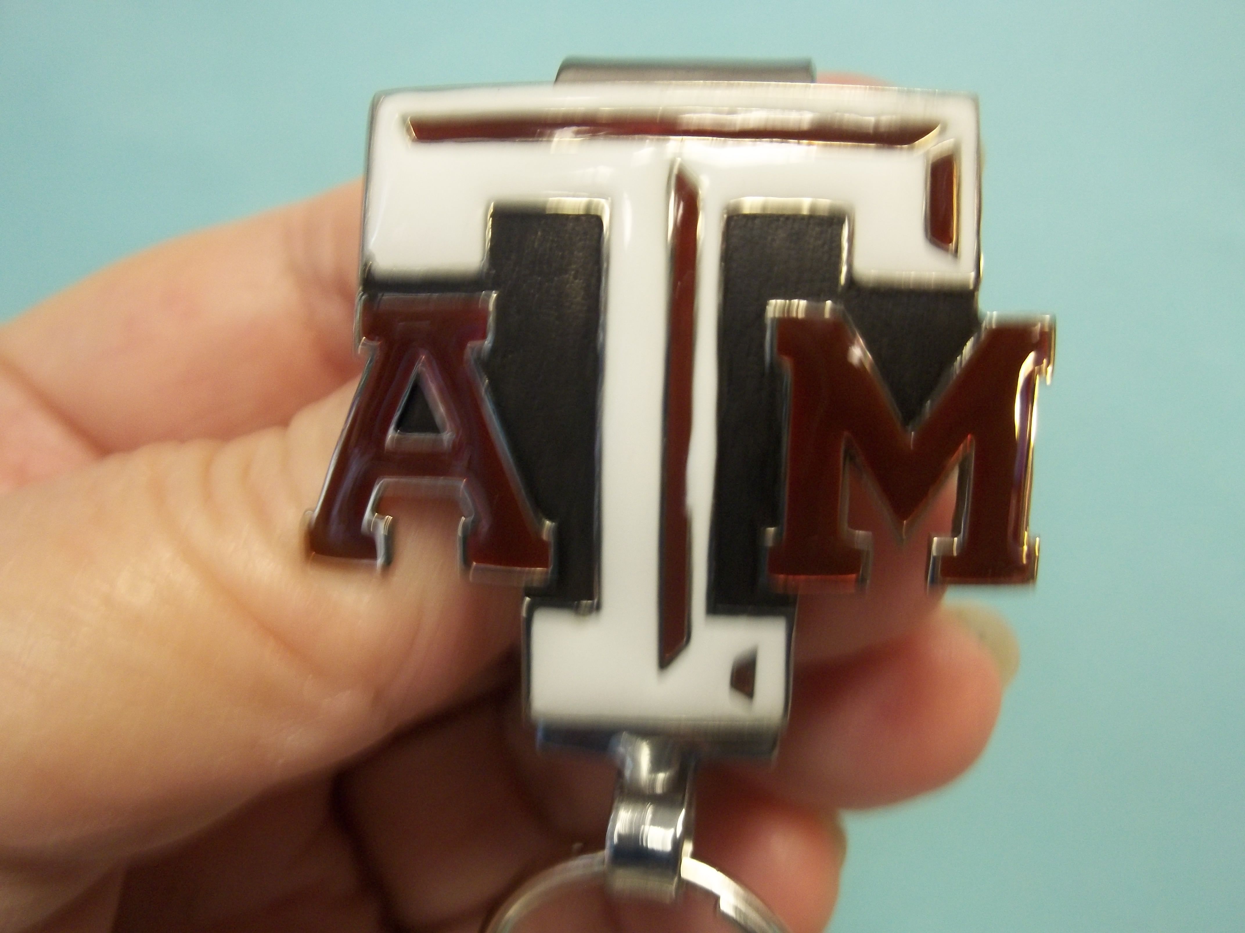 Hand Crafted Wmc057 College Football Key Rings by Bluehorn Custom Leather & TX Custom Crafts