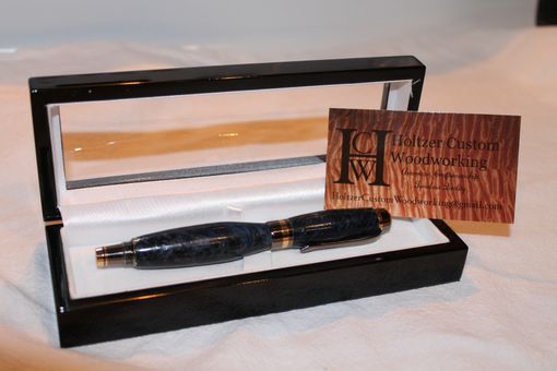 Custom Made Classic Elite Fountain Pen - Blue Elm Burl