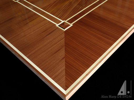 Custom Made Sapele And Maple Conference Table