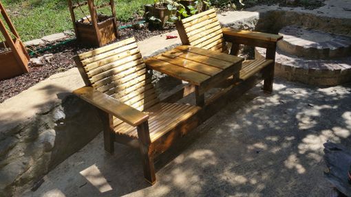 Custom Made Double Adirondack Chair With Center Table