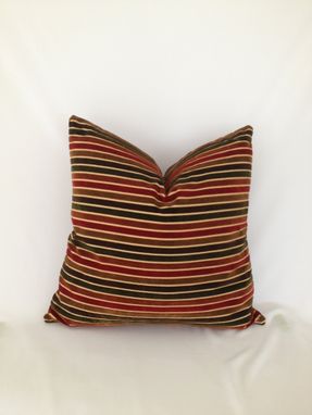 Custom Made Velvet Striped Pillow Cover