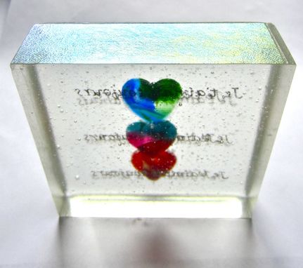 Custom Made Cast Glass - Three Hearts