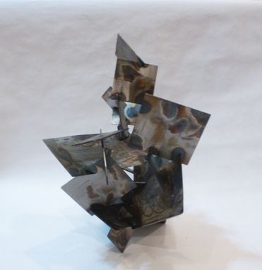 Custom Made Square Abstract Metal Sculpture