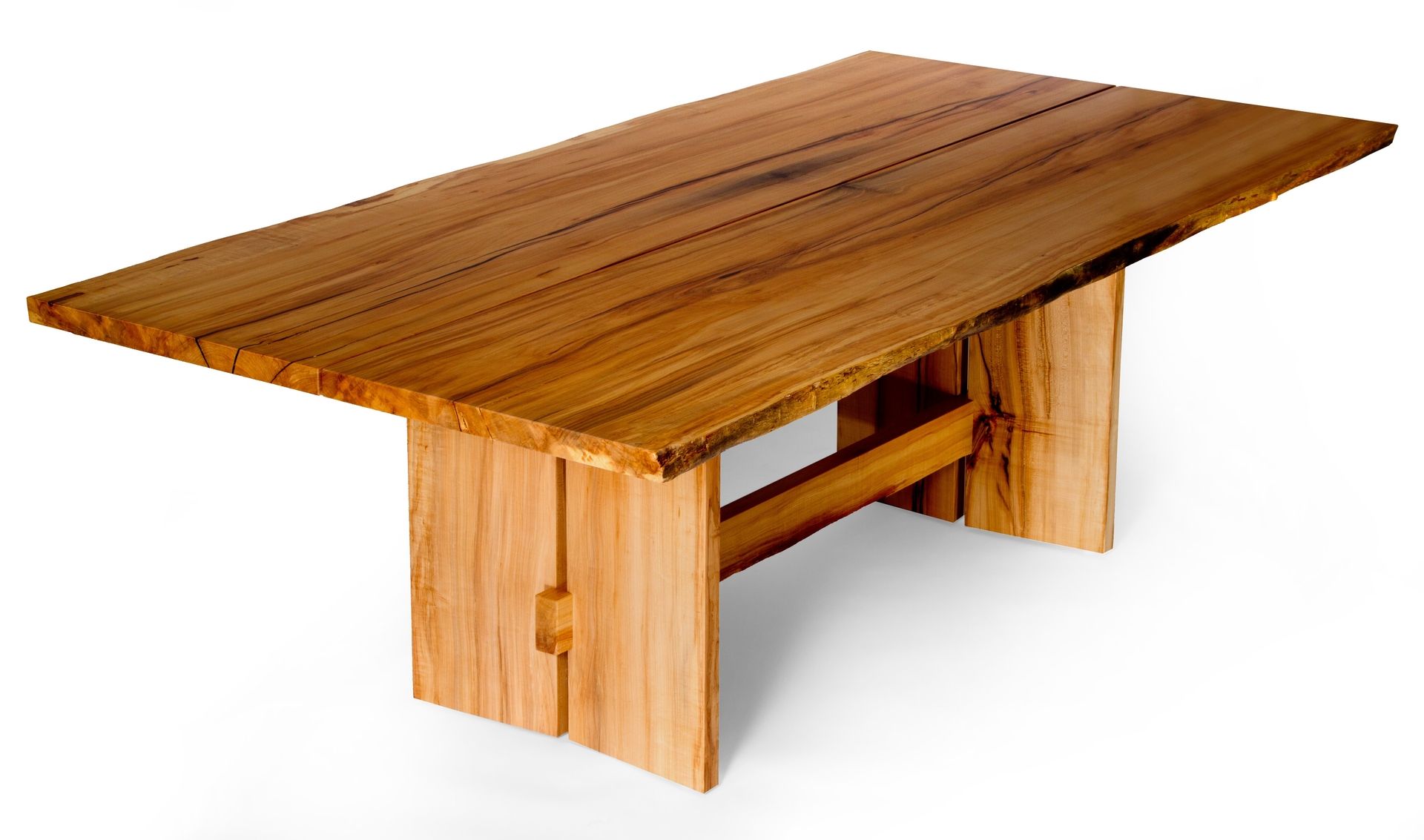 Hand Crafted Live Edge Slab Maple Dining Table by J. Holtz Furniture ...