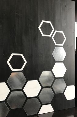 Custom Made Mod Honeycomb 36x24 - Wood Wall Art, Metal Art, Modern Home Decor, Wall Decor, Abstract Painting