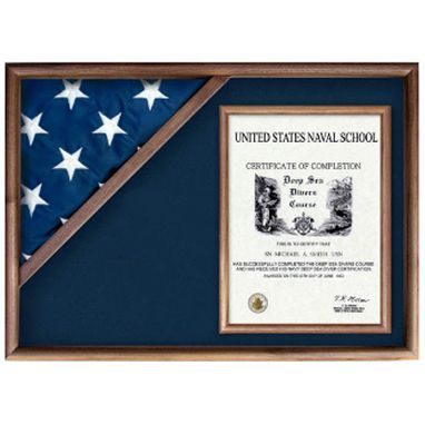 Custom Made Flag Display Case Flag And Certificate Flag Box