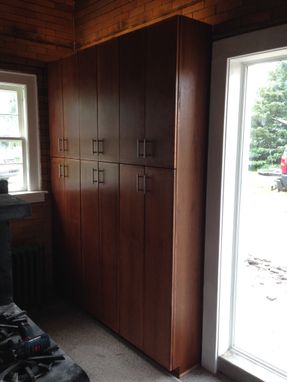 Custom Made 8'-0 Tall Cherry Pantry Cabinets With Adjustable Shelving