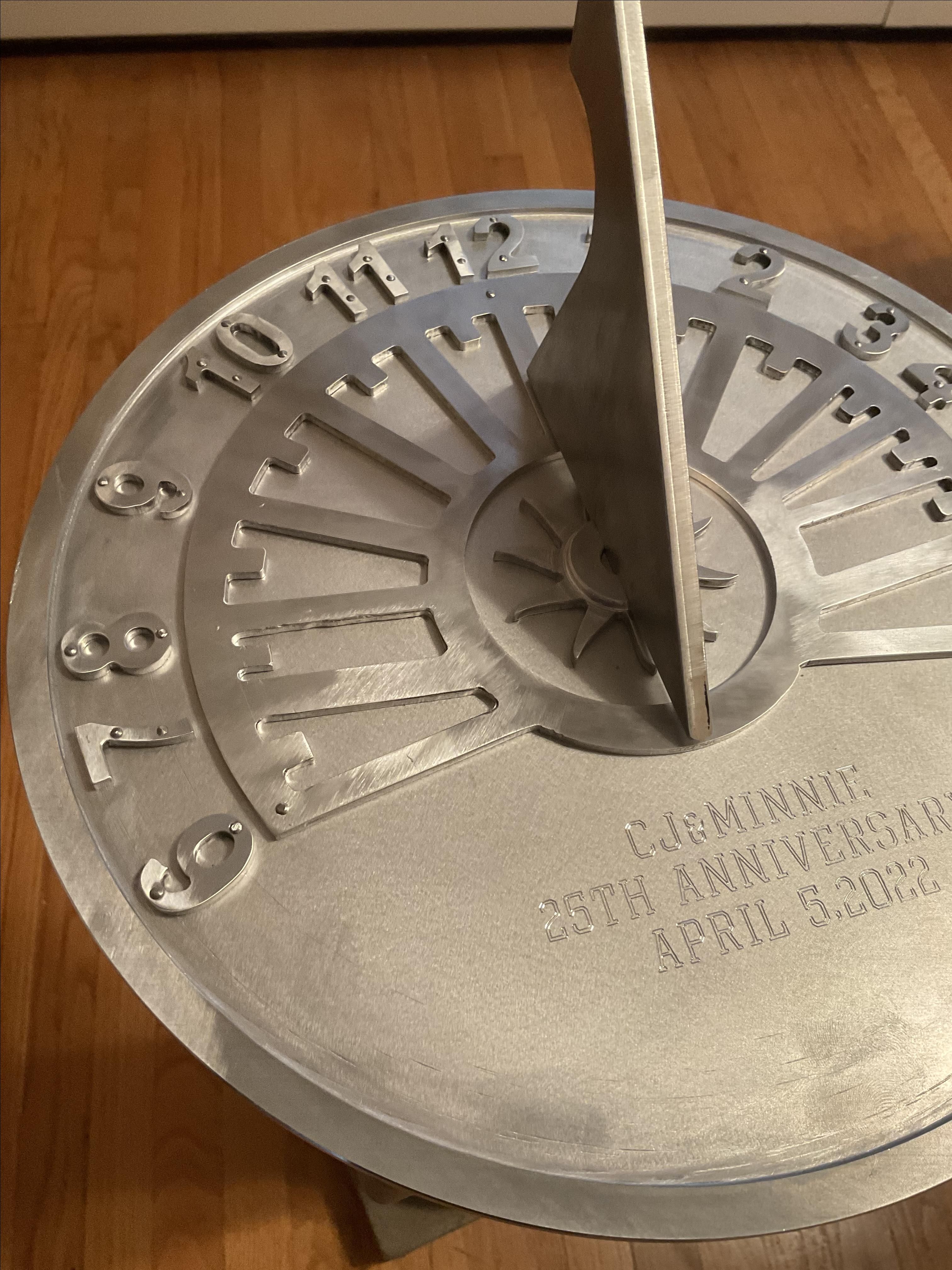 Buy Handmade Aluminum Sundials, made to order from Mference & Co