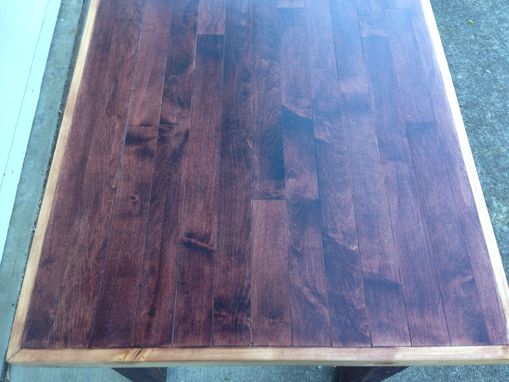 Custom Made Hardwood Flooring Table