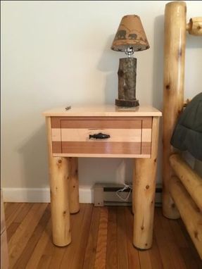 Custom Made Continuous Grain Drawerfront On This Nicely Sized Nightstand.