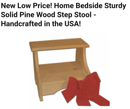 Custom Made Solid Pine Step Stool