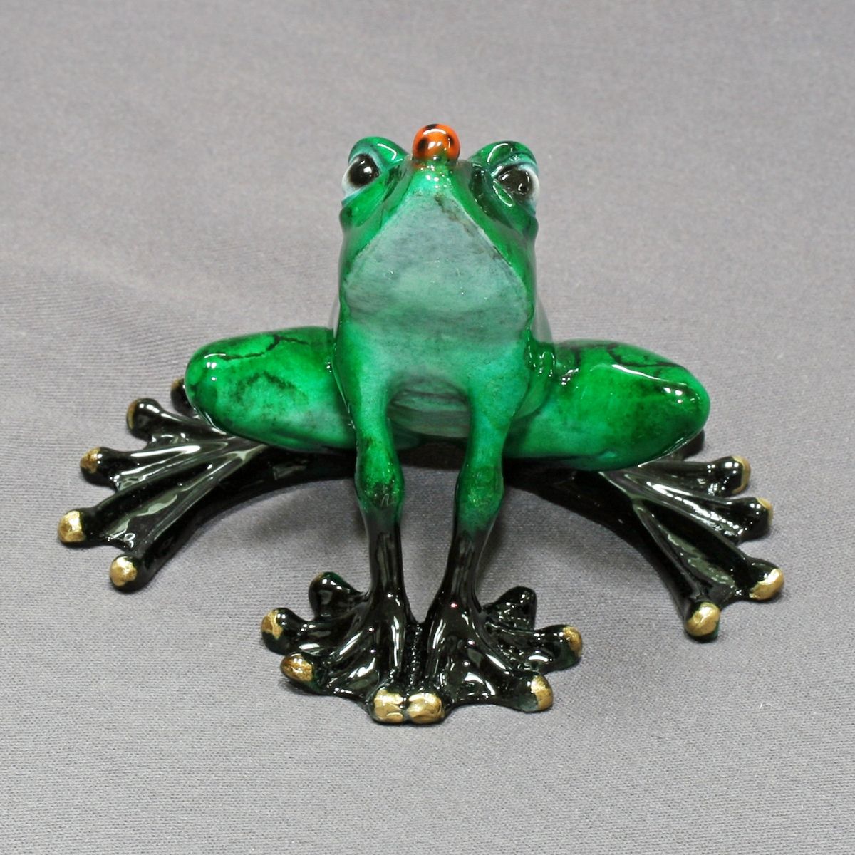 Buy a Custom Bronze Frog Figurine Statue Sculpture Art, made to order