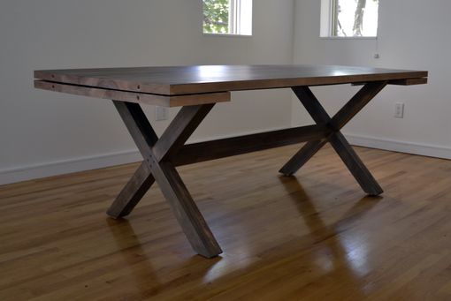 Custom Made X Base Dining Table With Extensions