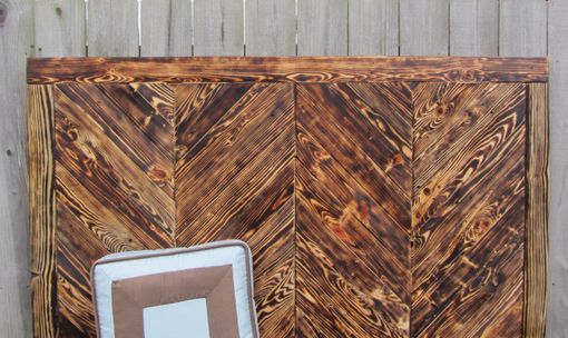 Custom Made Wood Chevron King/Queen/Full Headboard Made From Reclaimed Pallet Wood - Chevron Wall Art