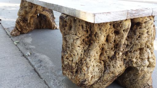 Custom Made Gnarled Stump Bench