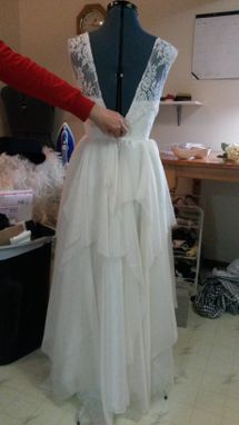 Custom Made Lace And Chiffon Wedding Dress