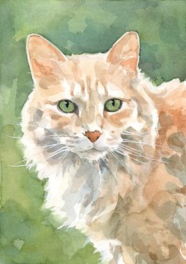 Custom Made Custom Cat Watercolor Portrait