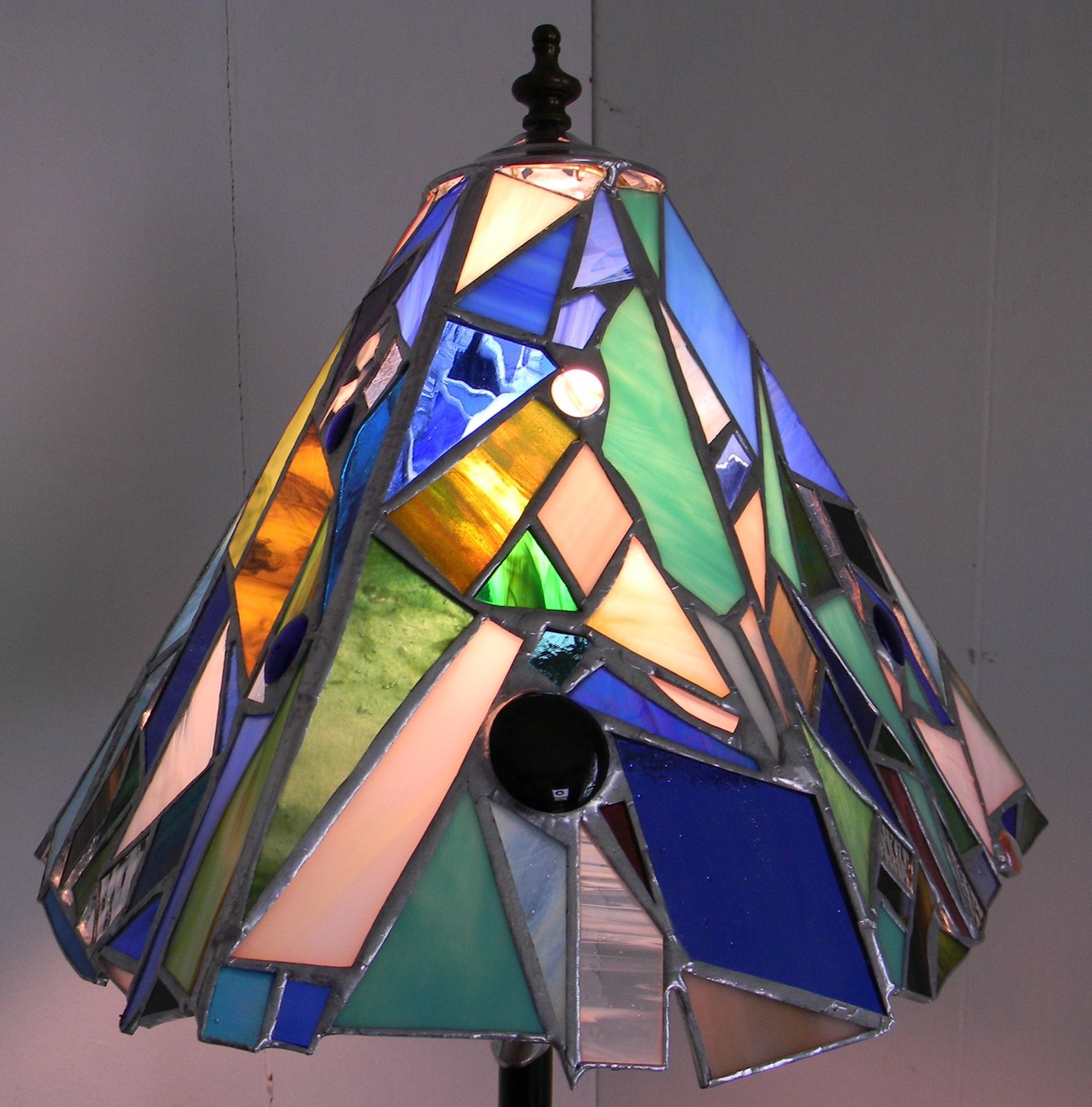 Custom Shade Of Delight Stained Glass Lampshade By Art Glass Ensembles Custommade Com