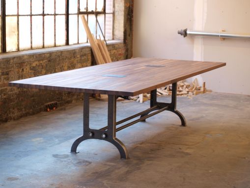 Custom Made Vintage Industrial Conference Table Or Dinning Table