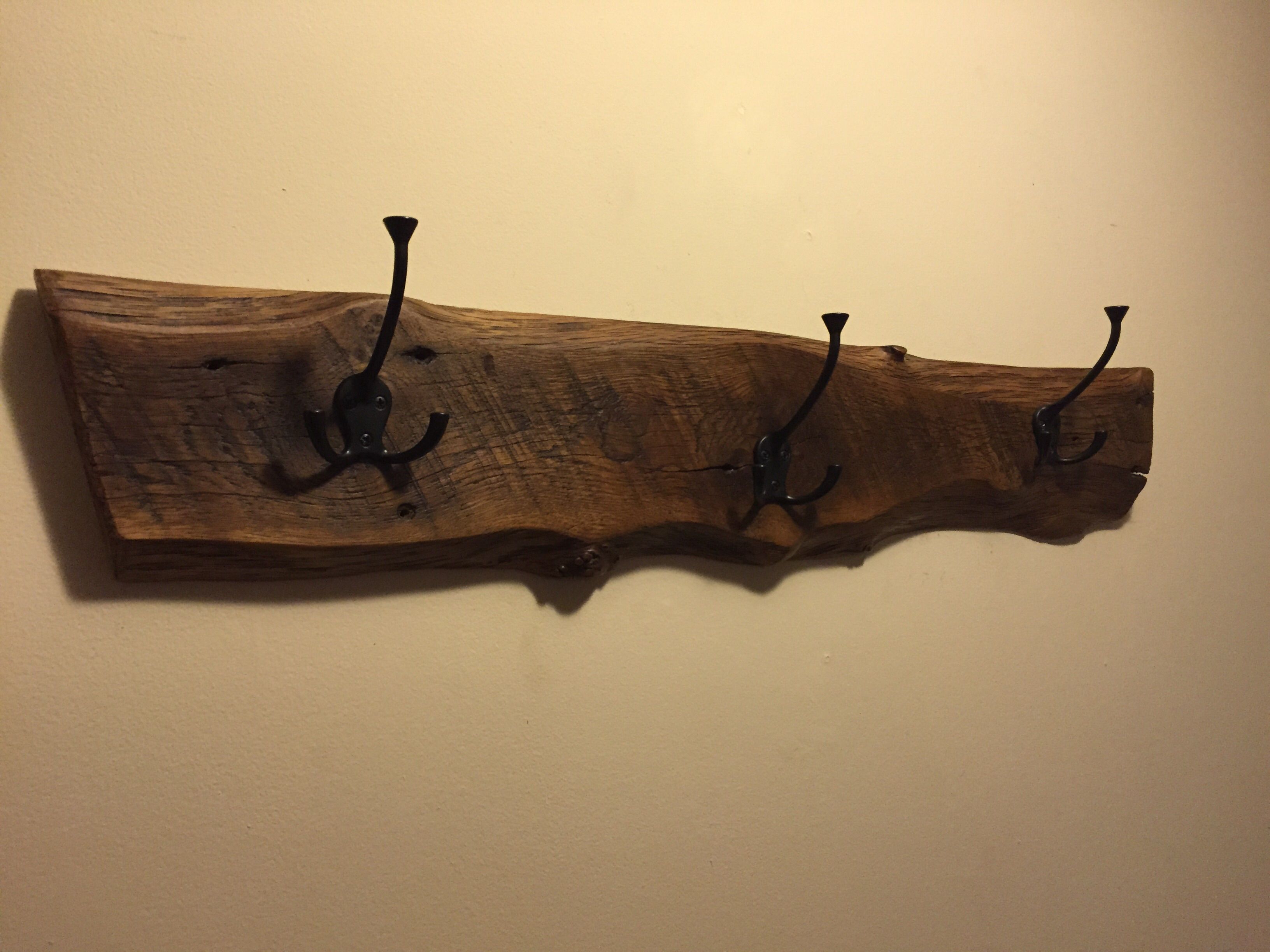 Buy Custom Made Reclaimed Oak Coat Rack, made to order from Saw Mark ...