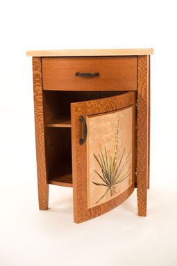 Custom Made Lacewood Bedside Cabinets
