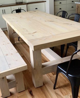 Custom Made Farmhouse Table | Chunky Farmhouse Dining Table